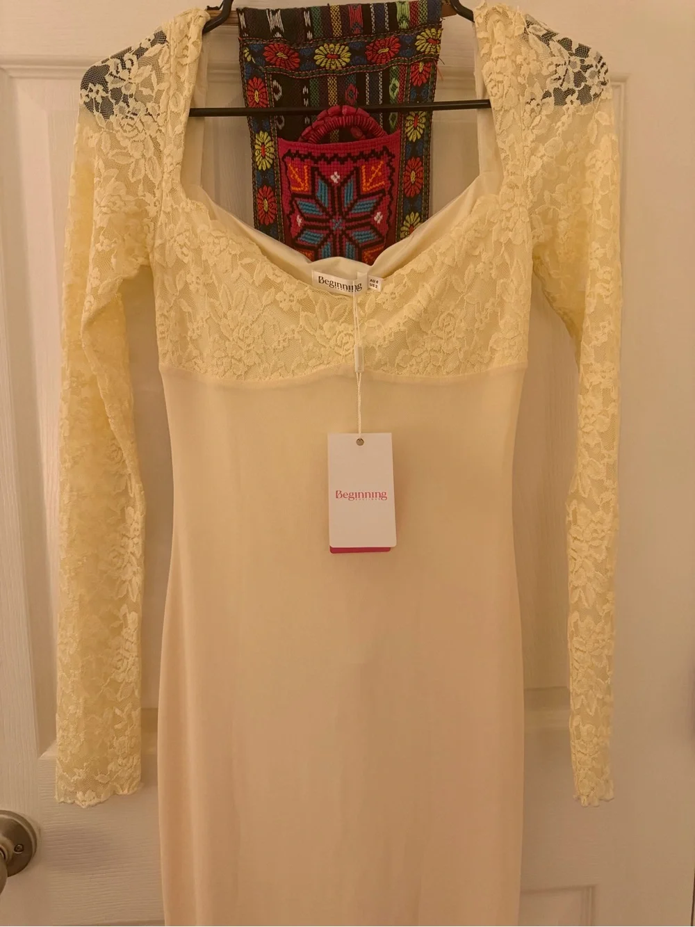 Beginning Boutique Orlanda Cream Maxi Dress - Picture 2 of 3